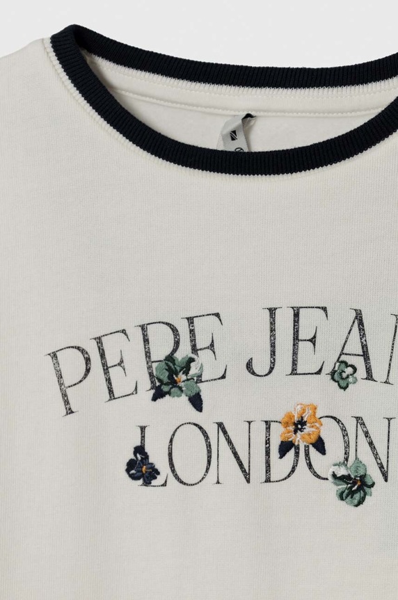 Dziewczynka Pepe Jeans bluza bawełniana dziecięca PG581307 biały