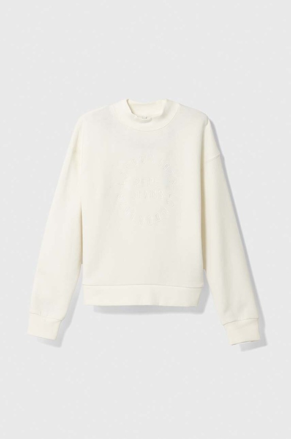 Pepe Jeans bluza dziecięca aplikacja biały PG581314