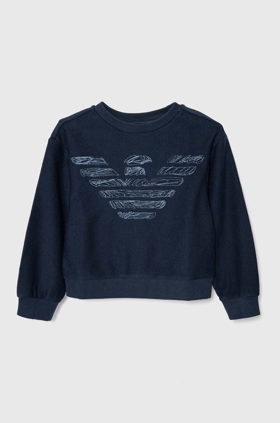 Detská mikina Emporio Armani bez kapucne tmavomodrá 6R3M04.4J62Z