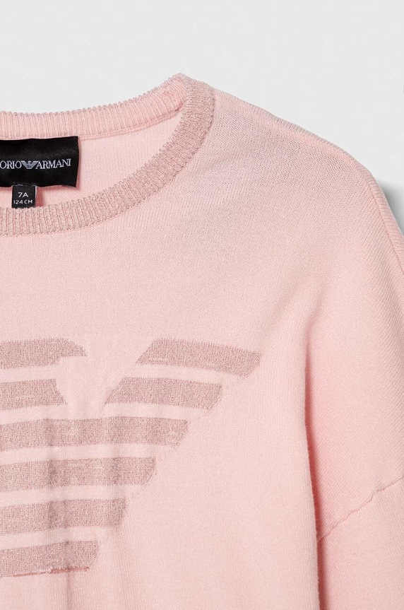 Lány Emporio Armani gyerek pulóver 6R3M58.3MHFZ rózsaszín