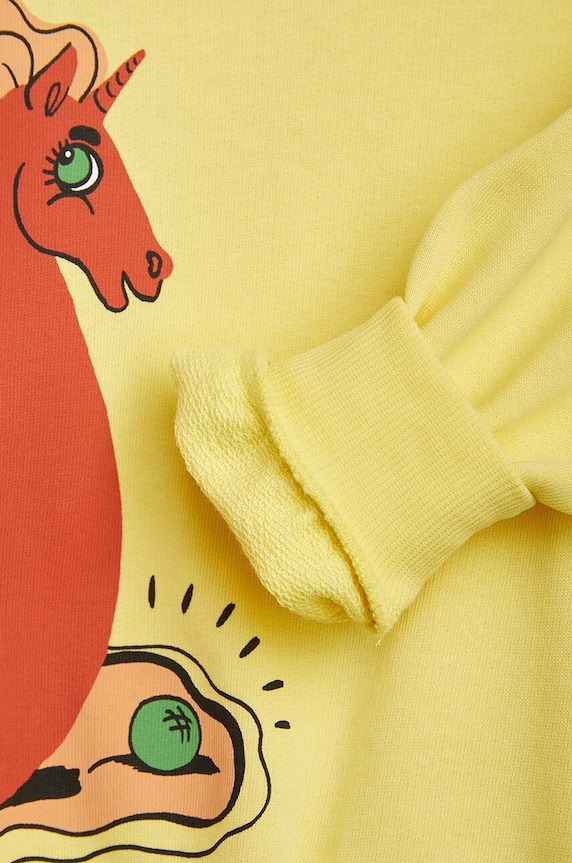 Mini Rodini bluza bawełniana dziecięca żółty 2362013623
