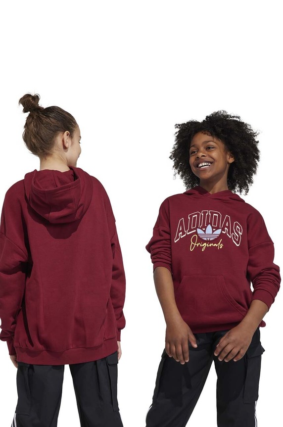 Dječja dukserica adidas Originals IJ0751 bordo