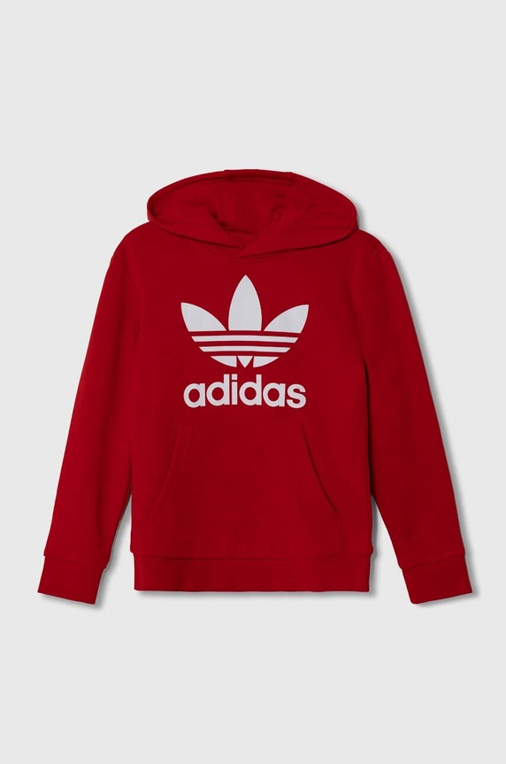 Dječja dukserica adidas Originals TREFOIL IJ7201 crvena AW23