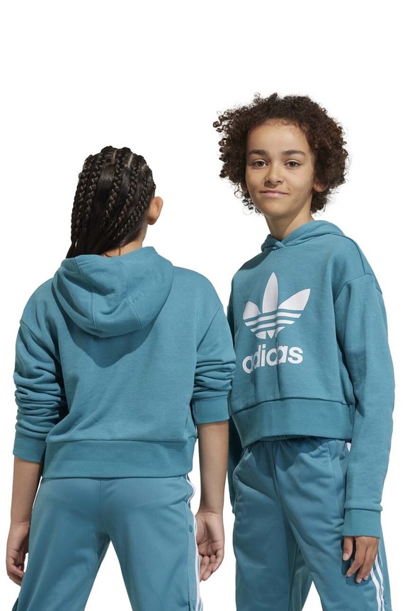 Dječja dukserica adidas Originals IJ9721 tirkizna