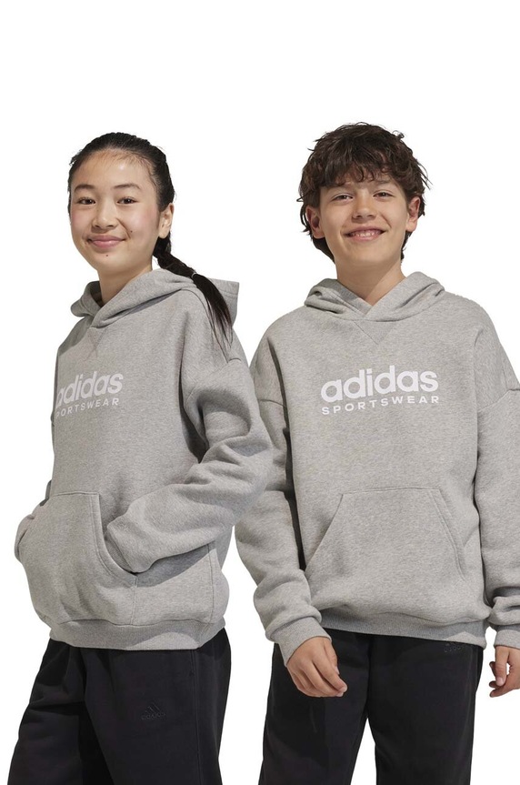 Παιδική μπλούζα adidas με κουκούλα γκρί IL4933