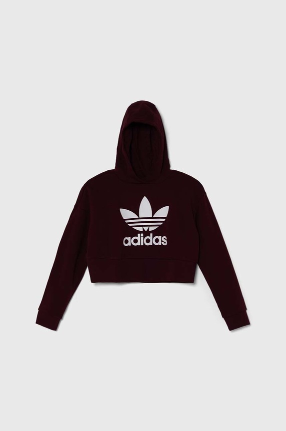Dječja dukserica adidas Originals print bordo IN4745