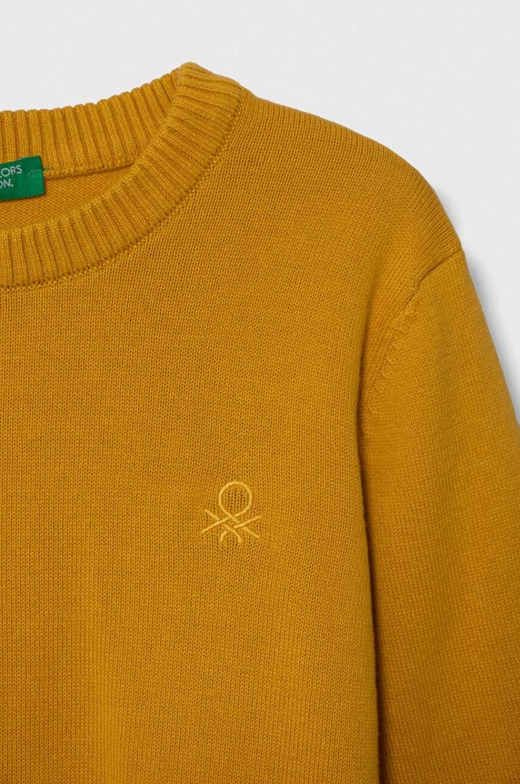 Хлопчик Дитячий бавовняний светр United Colors of Benetton 1294G1012.P.SEASONAL жовтий