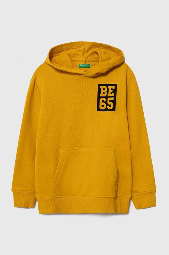 United Colors of Benetton gyerek melegítőfelső pamutból pamut sárga 3J68C202M.G.SEASONAL