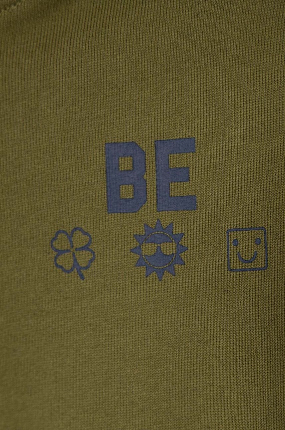 Dječaci Dječja pamučna dukserica United Colors of Benetton 3J68G502A.P.SEASONAL zelena