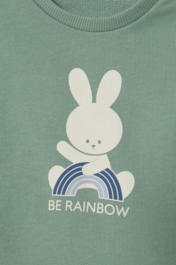 Dječaci Pamučna dukserica za bebe United Colors of Benetton 3J70A1036.W.SEASONAL zelena