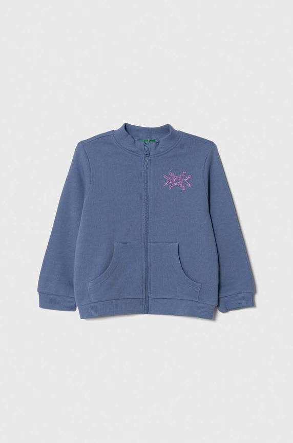 United Colors of Benetton gyerek melegítőfelső pamutból pamut kék 3J70G5020.P.SEASONAL