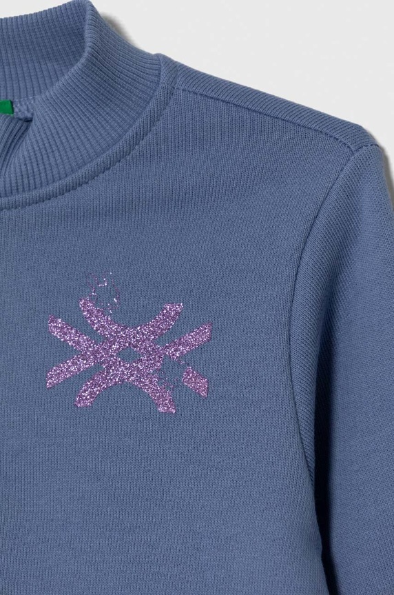 Fiú United Colors of Benetton gyerek melegítőfelső pamutból 3J70G5020.P.SEASONAL kék