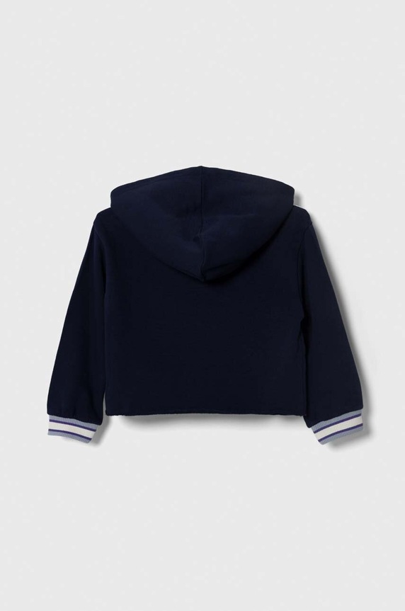 Sisley bluza bawełniana dziecięca 3J68X500P.G.SEASONAL granatowy AW23