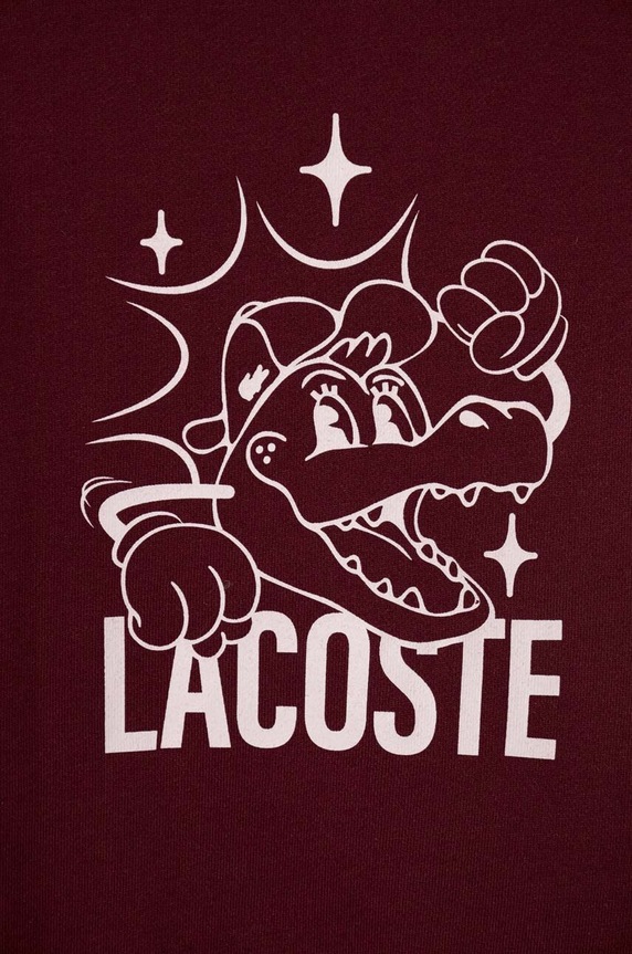 Chłopiec Lacoste bluza bawełniana dziecięca SJ2461 bordowy