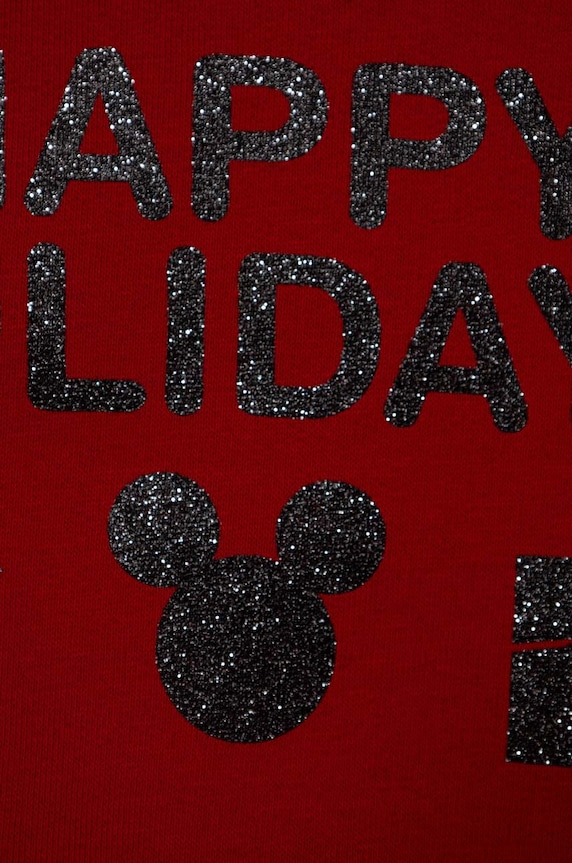 CHLAPEC Dětská mikina United Colors of Benetton x Disney 3J73C10GJ.G.SEASONAL červená
