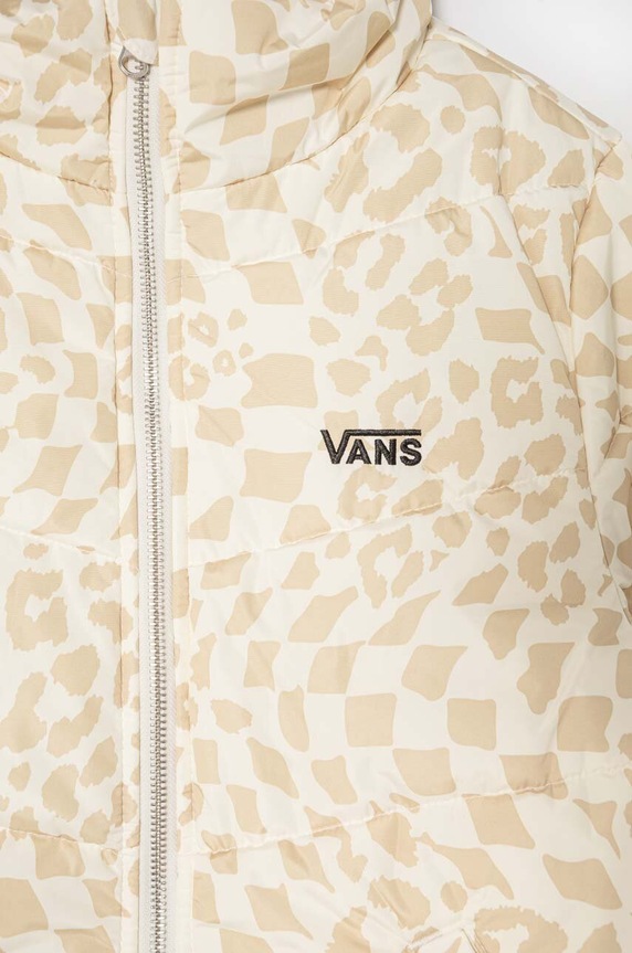 Chłopiec Vans kurtka dziecięca VN0A7YVRBSM1 FOUNDRY PUFFER PRINT MT VN0A7YVRBSM1 beżowy