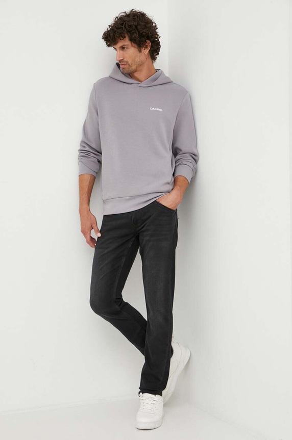 Calvin Klein bluza K10K109927 szary SS25