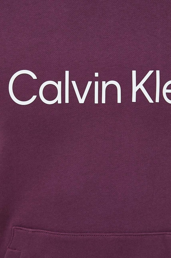 Bavlnená mikina Calvin Klein K10K111345 fialová