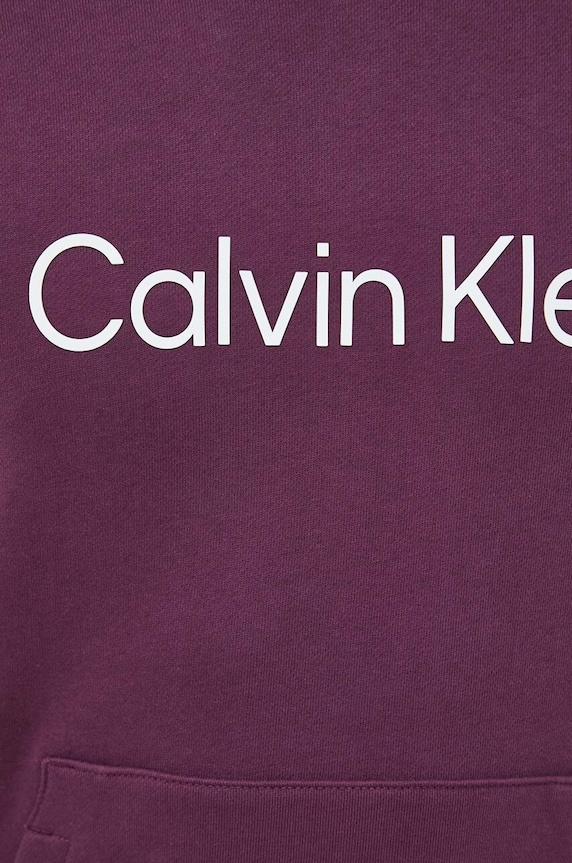 Bavlnená mikina Calvin Klein K10K111345 fialová