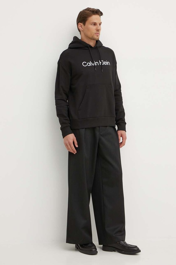 Bavlněná mikina Calvin Klein K10K111345 černá AA00