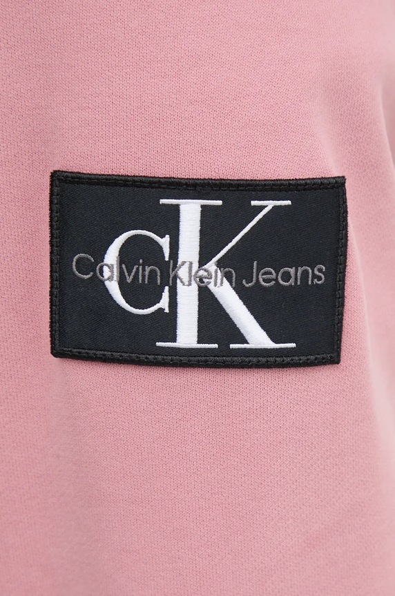 Bavlněná mikina Calvin Klein Jeans J30J323430 růžová