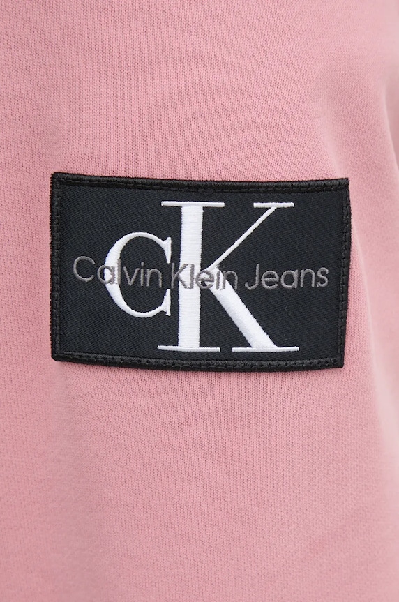 Bavlněná mikina Calvin Klein Jeans J30J323430 růžová