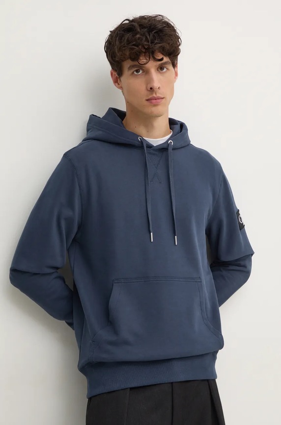 Bavlněná mikina Calvin Klein Jeans modrá J30J323430