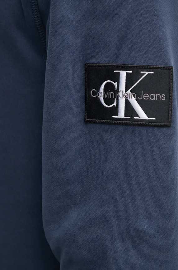 Bavlněná mikina Calvin Klein Jeans modrá J30J323430