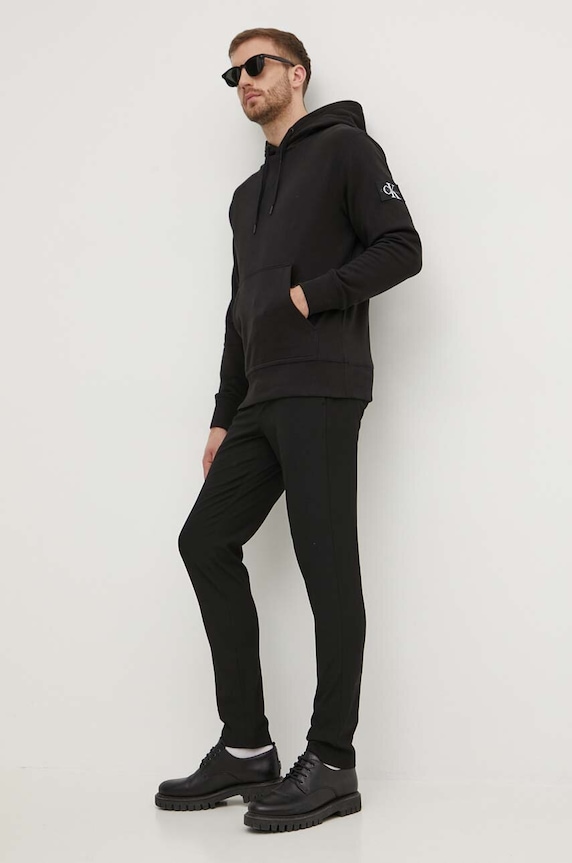 Pamučna dukserica Calvin Klein Jeans J30J323430 crna AA00