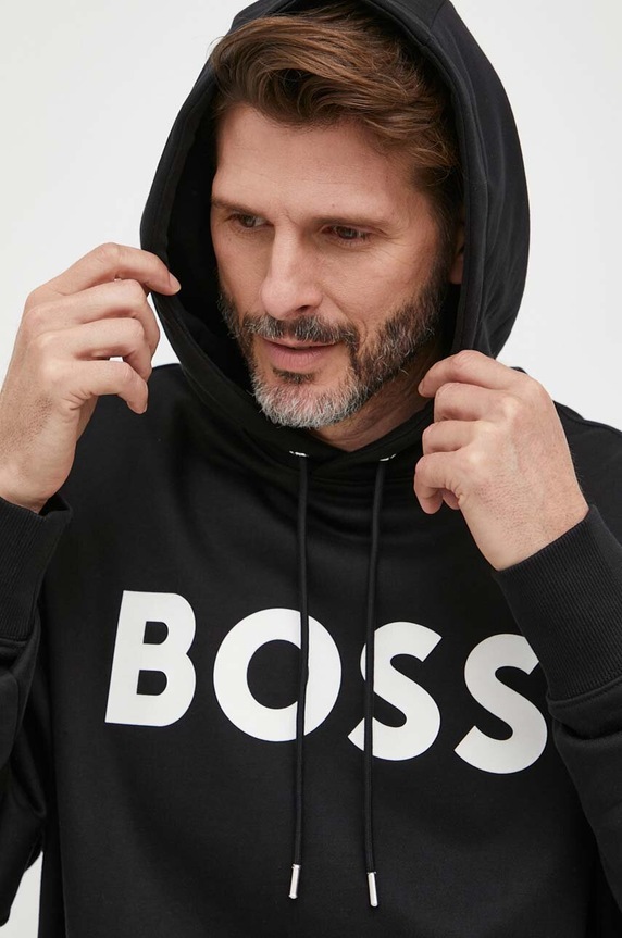 BOSS bluza bawełniana czarny 50496661
