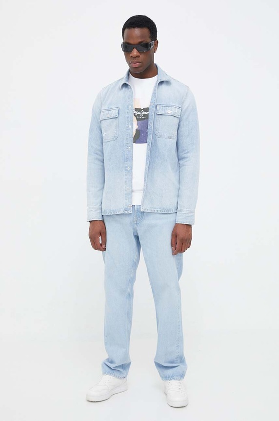 Pepe Jeans pamut melegítőfelső Oldwive PM582479.800 fehér AW23