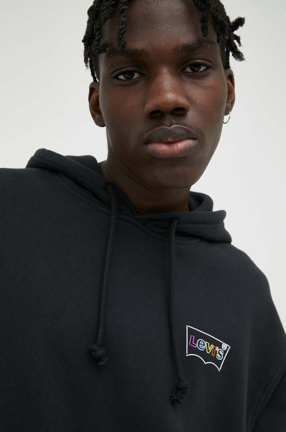Levi's pamut melegítőfelső fekete 38479.0254