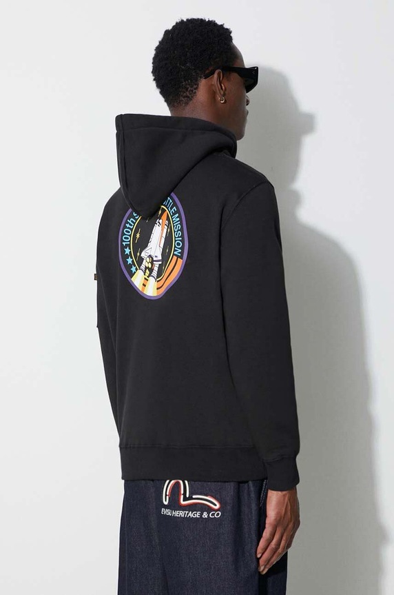 Clothing Alpha Industries sweatshirt x Nasa Space Shuttle Hoody 178317.556 black