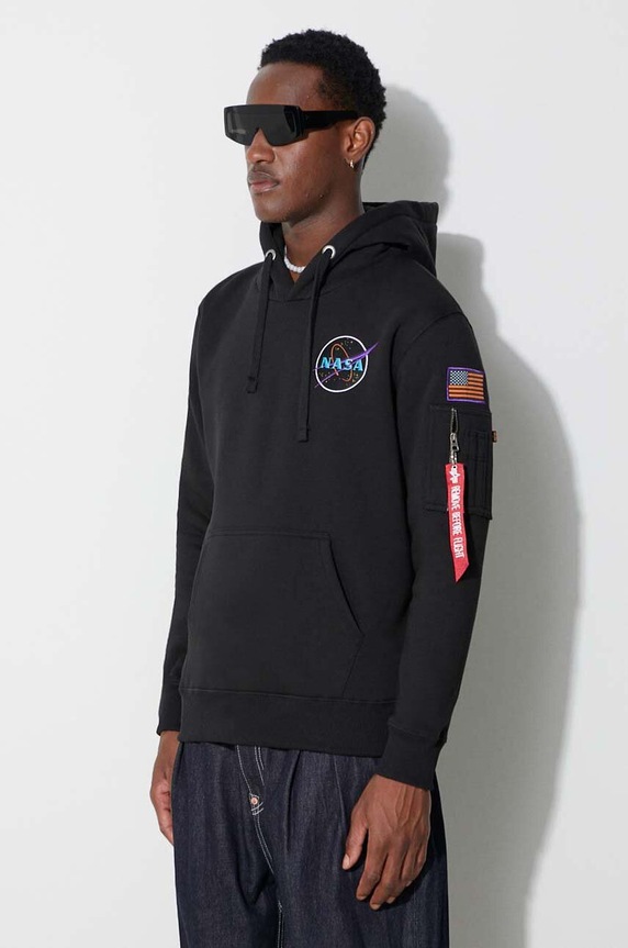 Alpha Industries sweatshirt x Nasa Space Shuttle Hoody black 178317.556