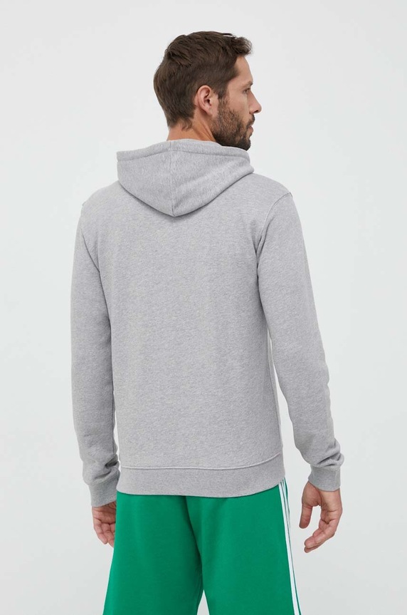 adidas Originals bluza bawełniana męska kolor szary z kapturem ...