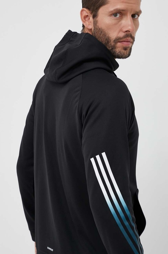 adidas Performance hanorac de antrenament Train Icons print negru IJ8116