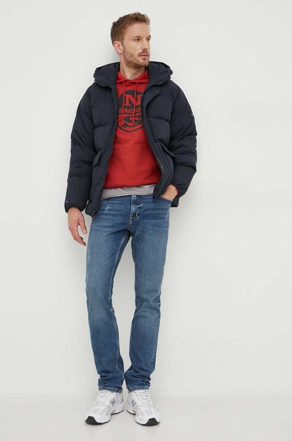 North Sails pamut melegítőfelső 691161 piros AW23