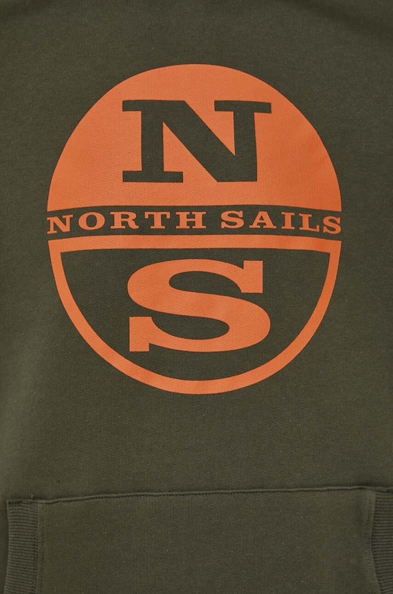 North Sails hanorac de bumbac 691161 verde