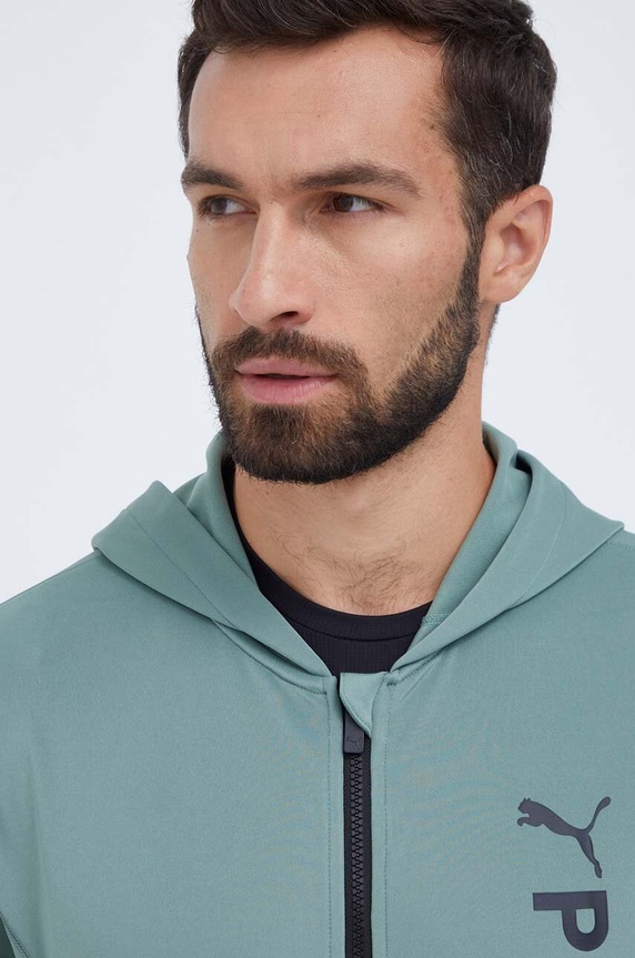 Puma bluza treningowa Fit Double Knit zielony 523885