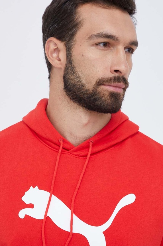 Bavlněná mikina Puma červená 530084