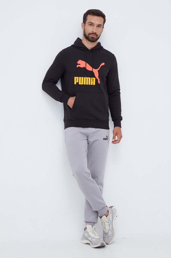 Puma bluza bawełniana 539518 czarny AW23