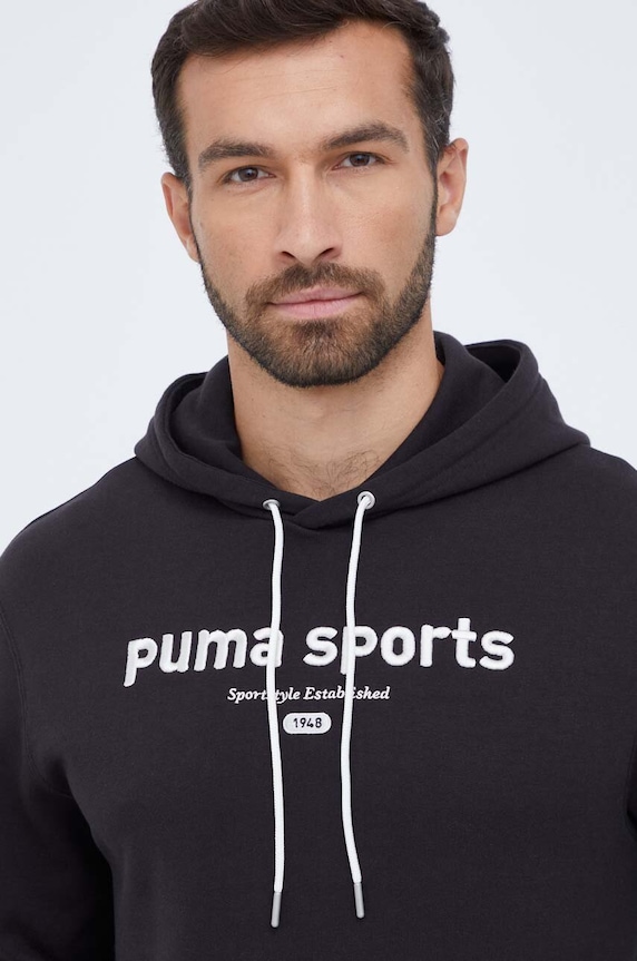 Puma bluza bawełniana czarny 621322