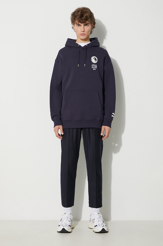 Pamučna dukserica Puma PUMA X STAPLE 622202 mornarsko plava AW23