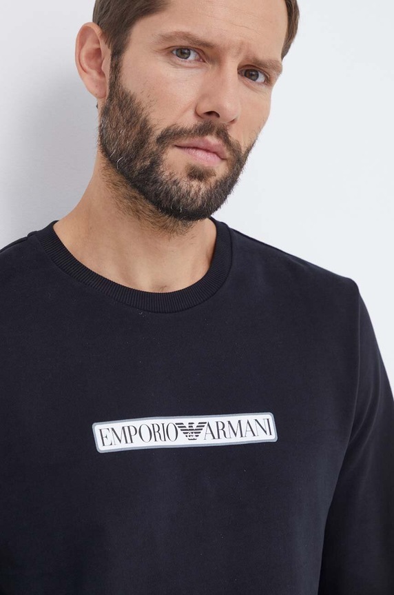 Bavlněná mikina Emporio Armani Underwear černá 111785.3F573