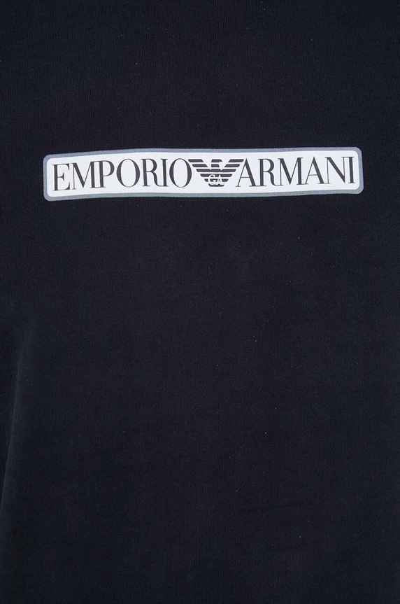 Bavlněná mikina Emporio Armani Underwear 111785.3F573 černá
