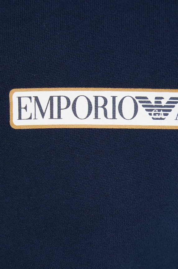 Бавовняна кофта лаунж Emporio Armani Underwear 112053.3F573 темно-синій