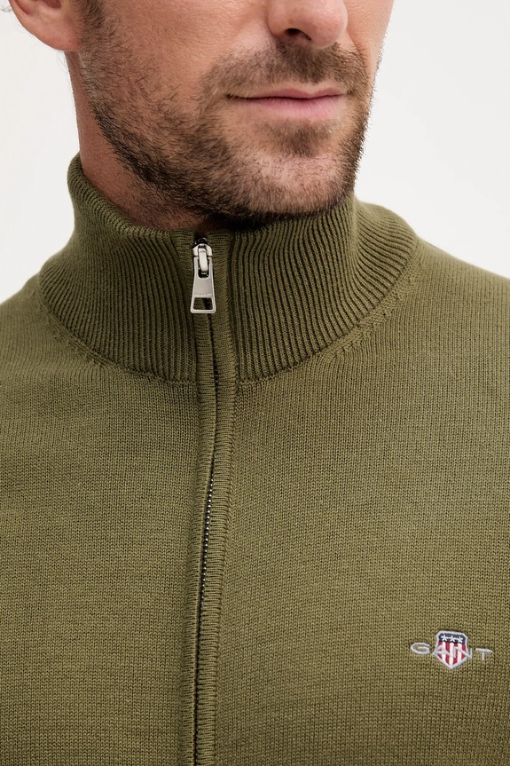 Gant kardigan bawełniany 8030164 zielony
