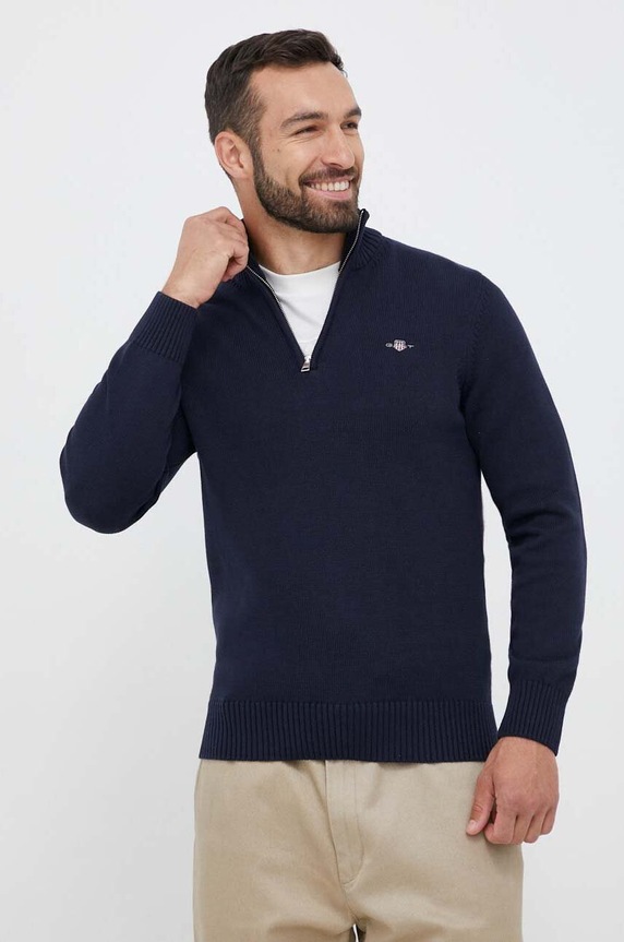 Gant sweter bawełniany bawełna granatowy 8030170