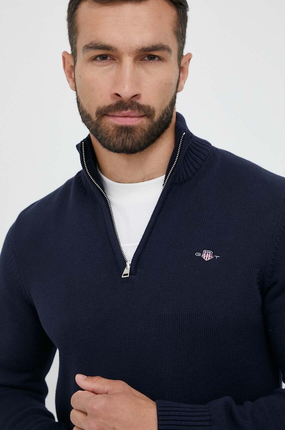 Gant sweter bawełniany granatowy 8030170