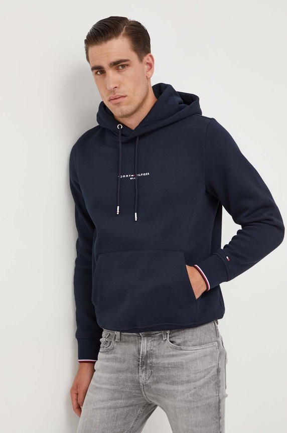 Dukserica Tommy Hilfiger print mornarsko plava MW0MW32673